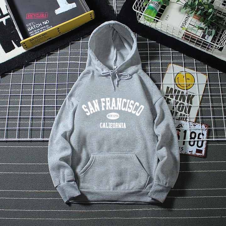 Damen Kapuzenpullover mit lässigem San Francisco-Print und bequemer Passform Drune