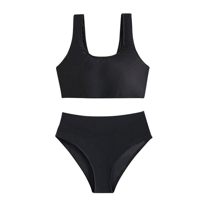 Damen Sport-Bikini mit hochtailliertem Slip und breiten Trägern Drune