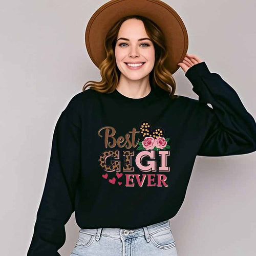 Damen Sweatshirt mit kreativem Gigi-Motiv Drune