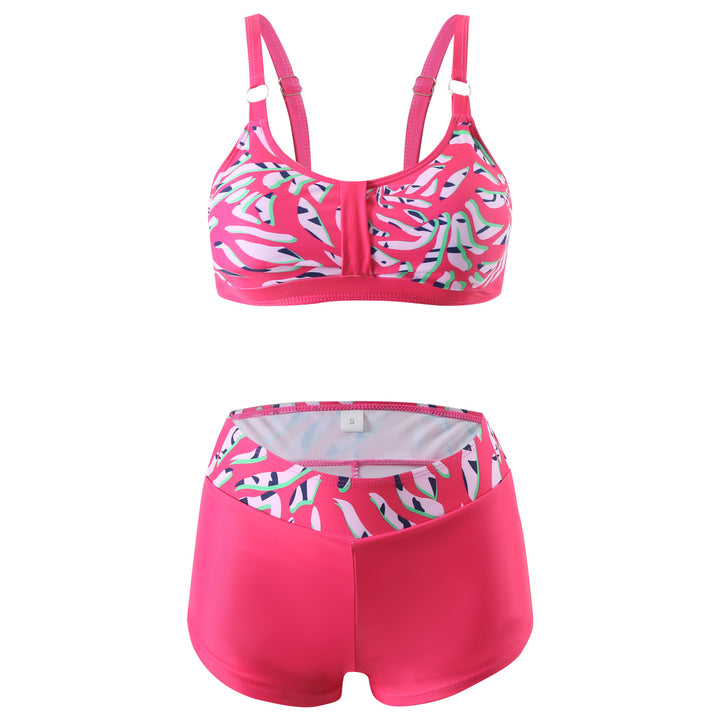 Damen nan sportliches Bikini-Set mit stützendem Bustier-Top und figurformenden Badeshorts Drune