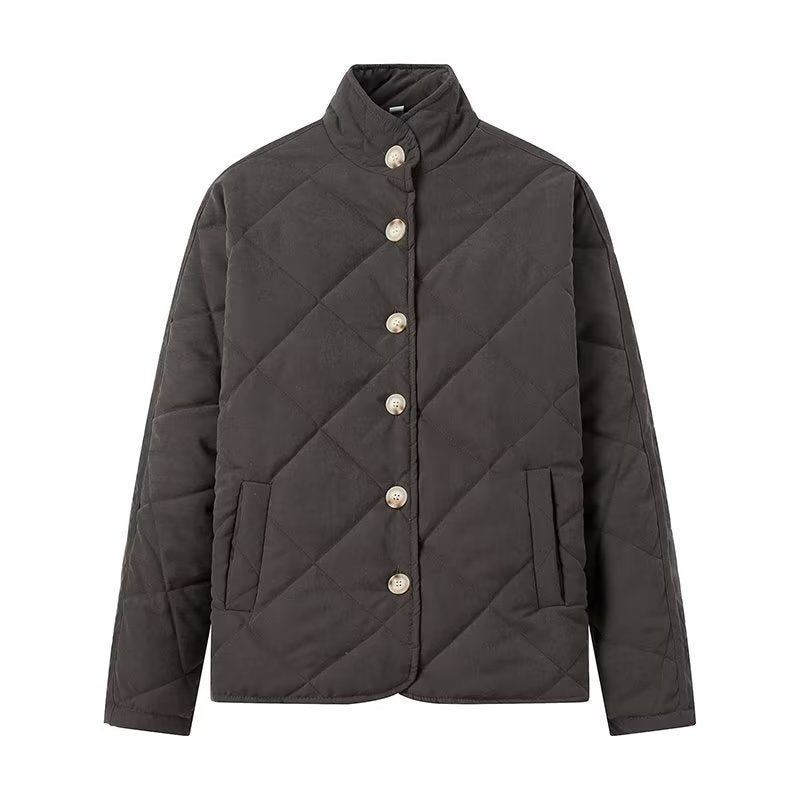 Damen Steppjacke mit modischem Stehkragen und praktischen Taschen Drune