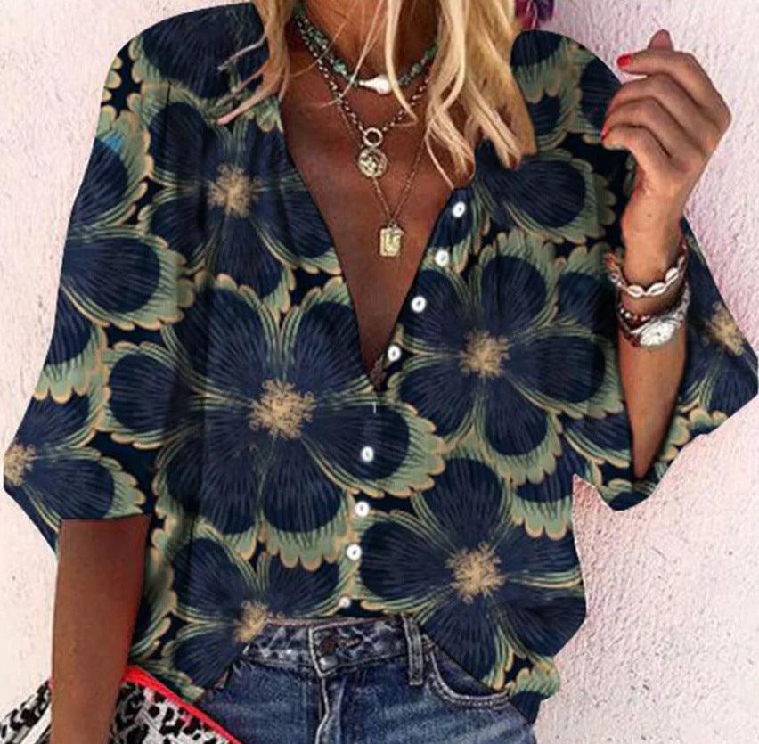 Drune | Spitzenbestickte Boho Langarm Tunika Bluse
