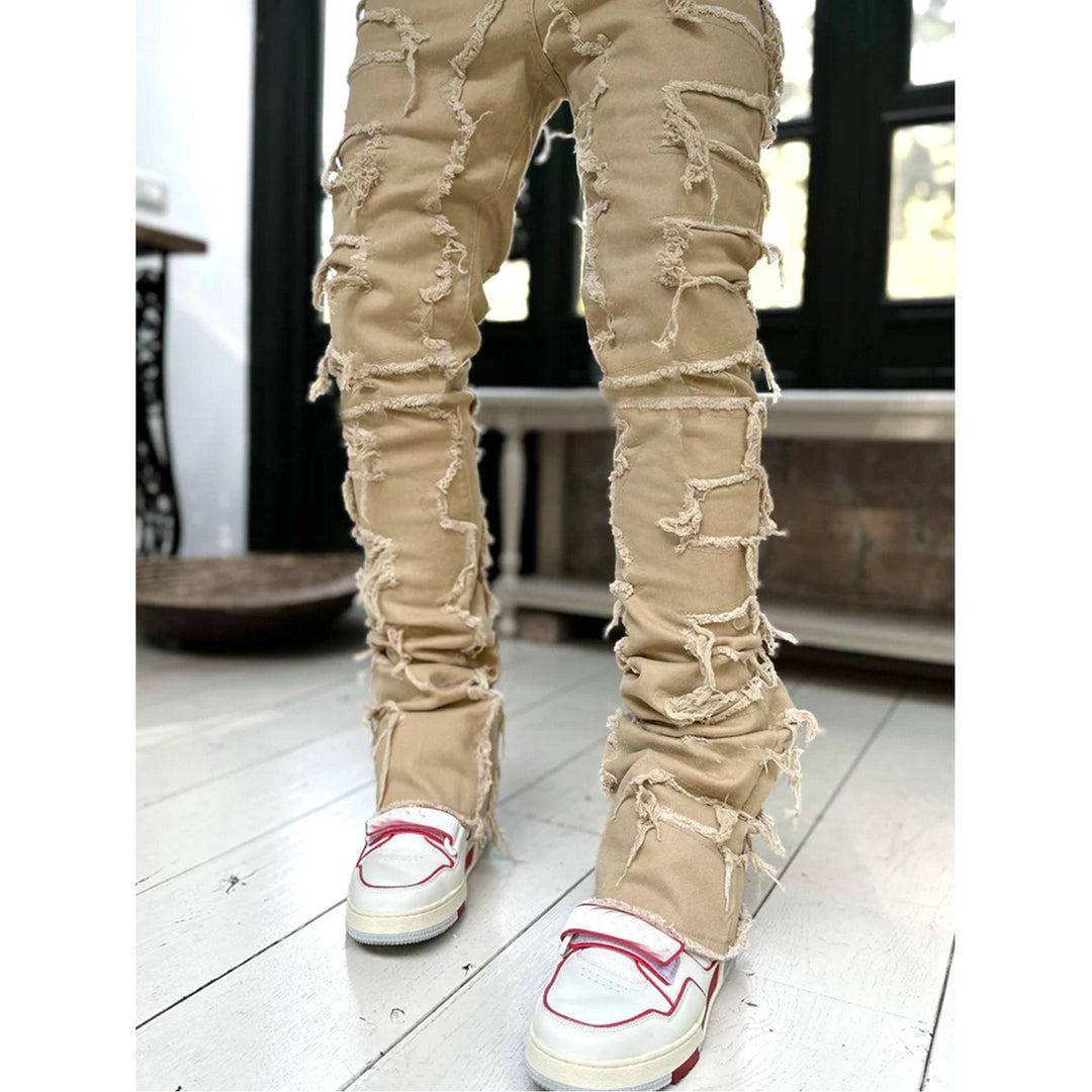 Herren lässige Ripped Jeans im modischen Schnitt Drune