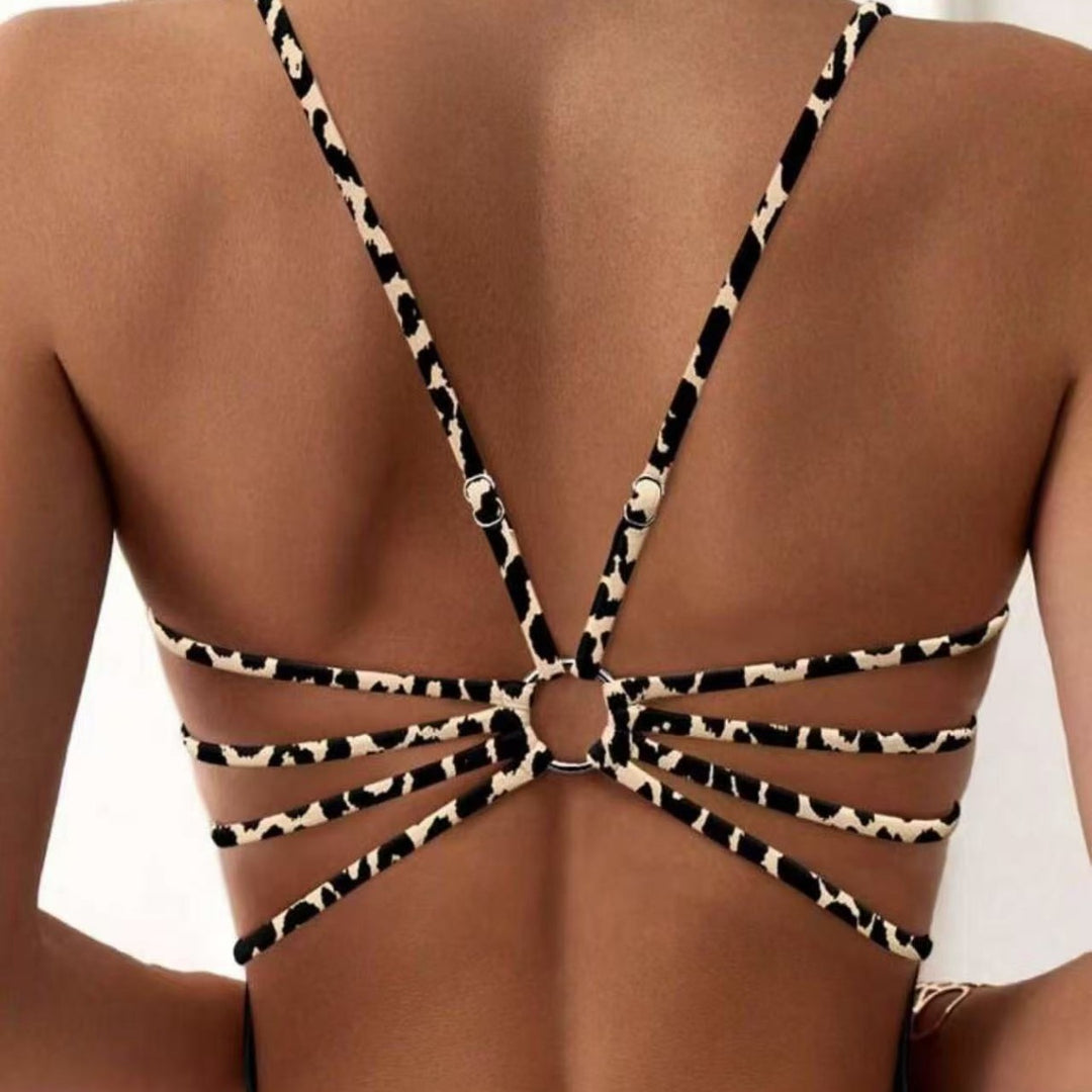 Damen Einteiliger Badeanzug mit elegantem Schnitt und modischen Schnürdetails Drune