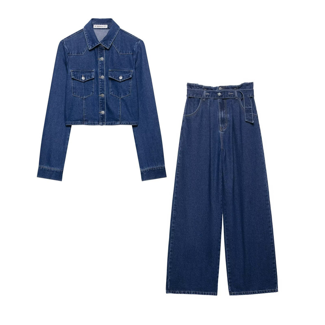 Damen Jeansjacke im lässigen Cropped-Stil Drune