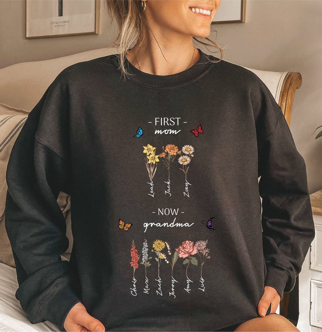 Damen Sweatshirt mit floralem Druck und inspirierendem Schriftzug Drune