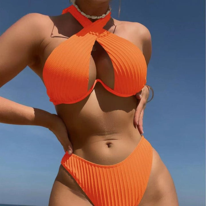 Damen Design-Bikini mit gekreuztem Oberteil Drune