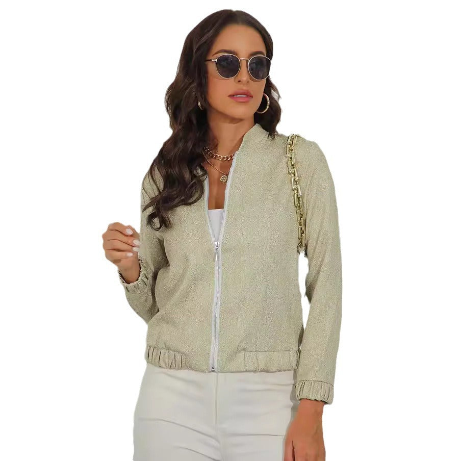 Damen sportliche Bomberjacke mit tierischem Print Drune