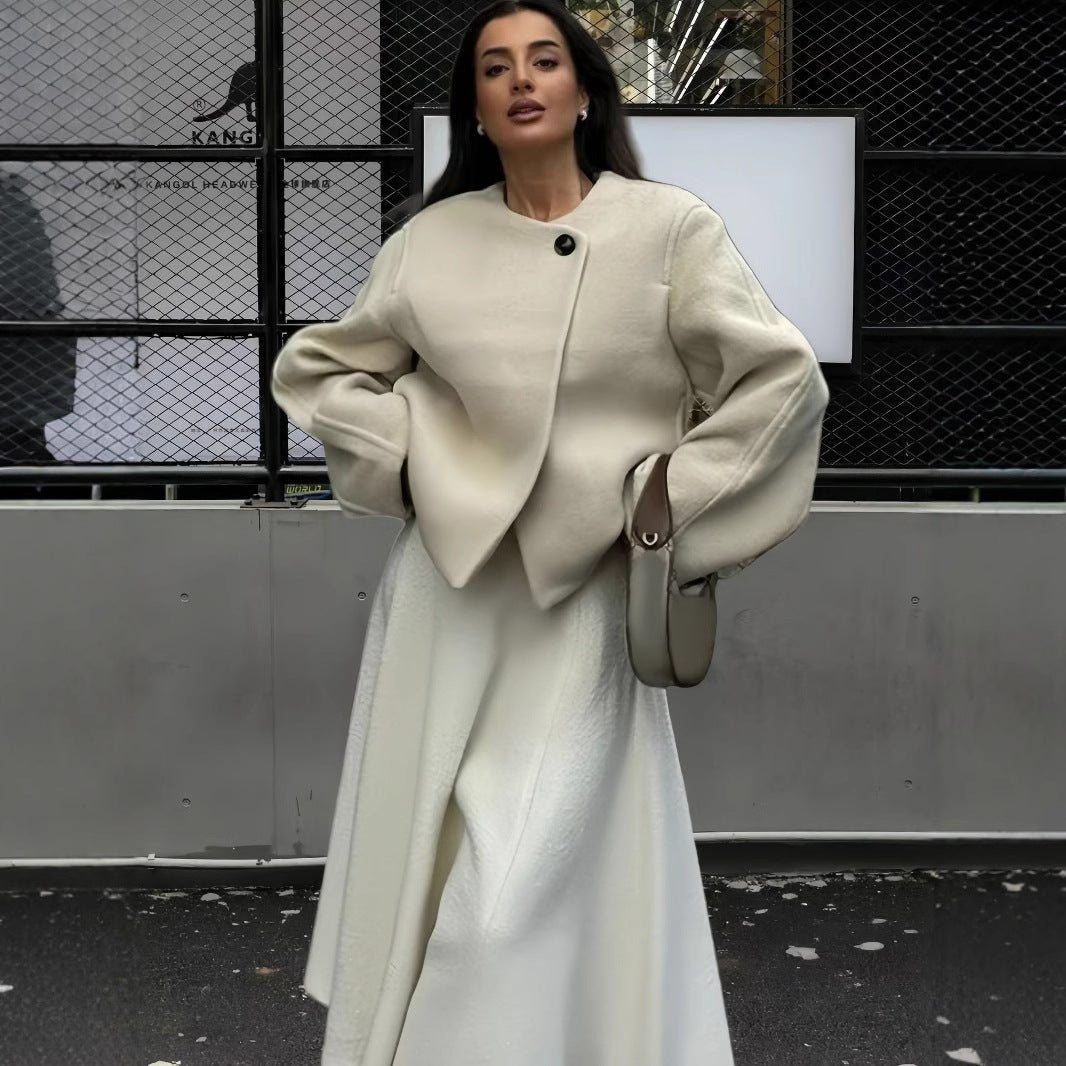 Damen Modische Oversized-Jacke mit strukturiertem Design Drune