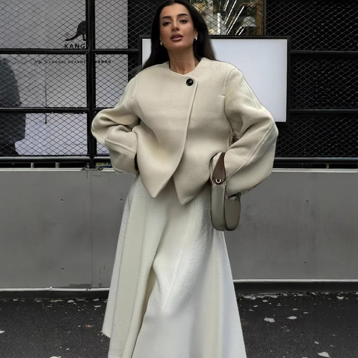Damen Modische Oversized-Jacke mit strukturiertem Design Drune