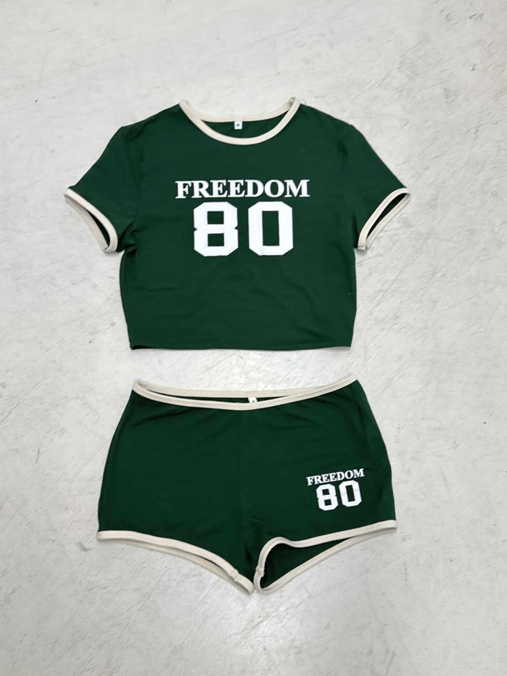 Damen Bandeau-Bikini-Set mit Zahlenmotiv und verstellbaren Trägern Drune
