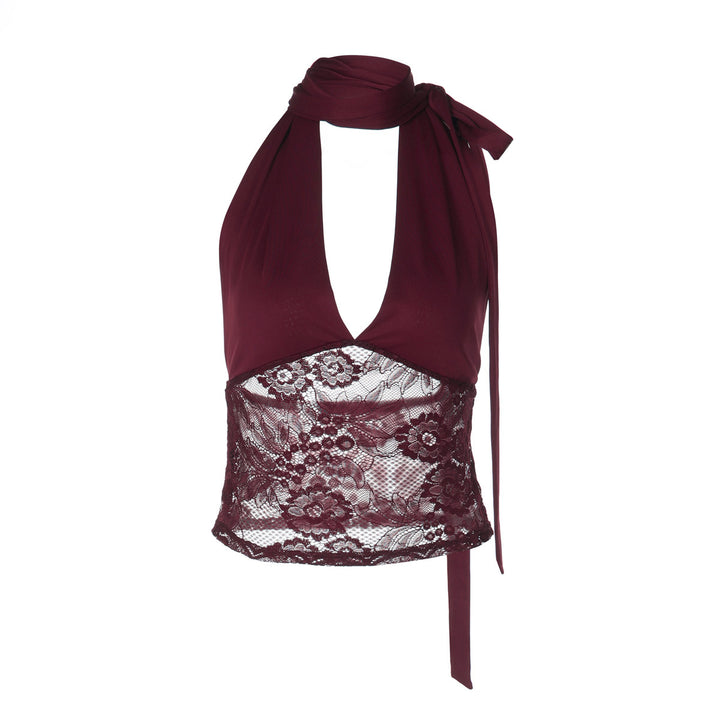 Damen sexy Spitzenoberteil Drune