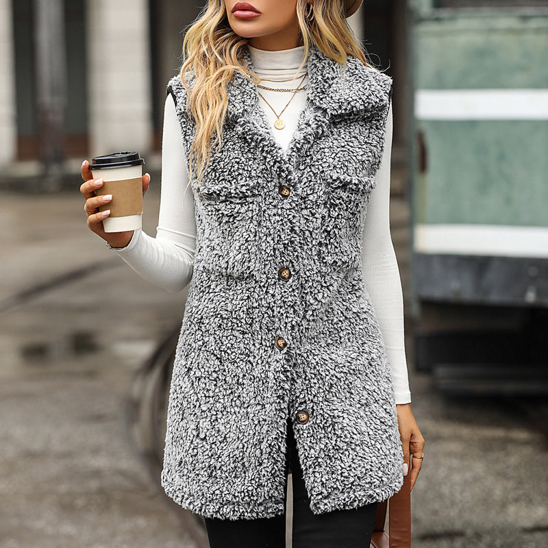 Drune | Plüschwesten Strickjacke