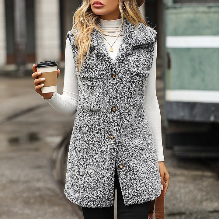 Drune | Plüschwesten Strickjacke
