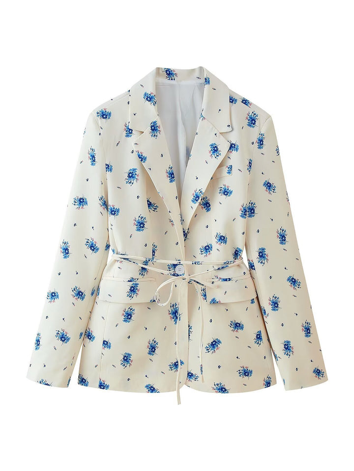 Damen Oversized Blazer mit Gürtel Drune
