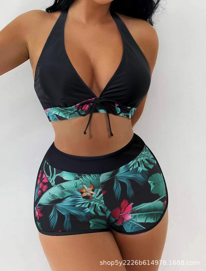 Damen Bikini Set mit hoch geschnittenen Shorts Drune