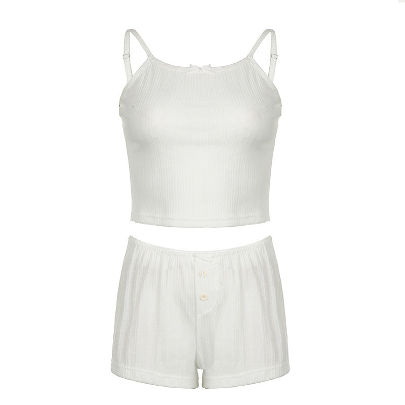 Damen Schlaf-Set mit elegantem Spitzendetail und floralem Muster Drune