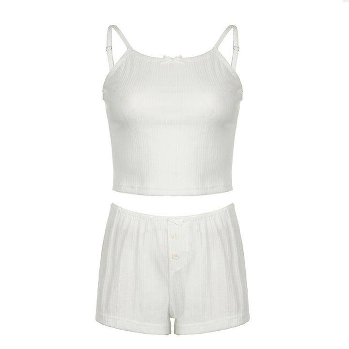 Damen Schlaf-Set mit elegantem Spitzendetail und floralem Muster Drune