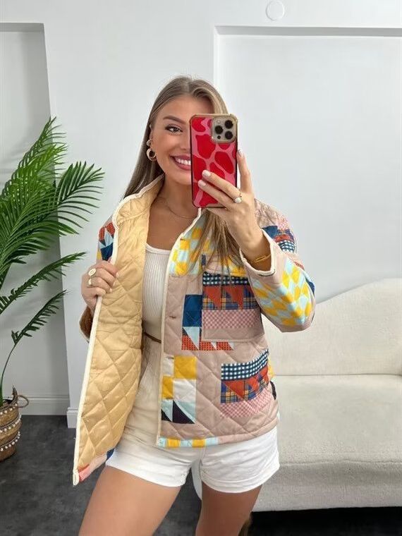 Damen gestepptes Urban Outfit Drune