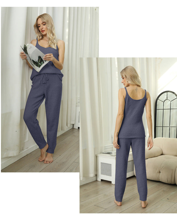 Drune | Fleece Strick-Top Pyjama-Set