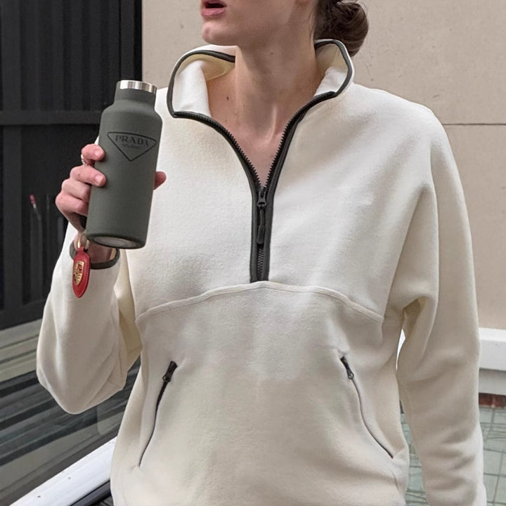 Damen Sweatshirt mit hohem Kragen und Reißverschluss Drune