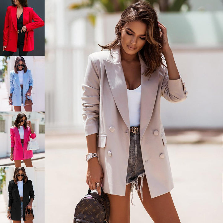 Damen modischer Blazer mit doppelter Knopfleiste und raffiniertem Schnitt Drune