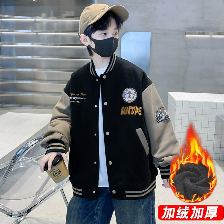 Jungen Varsity-Jacke mit gestickten Applikationen Drune