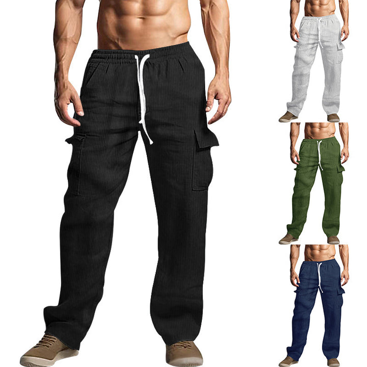 Herren Cargo-Hose im lässigen Schnitt mit elastischem Bund und praktischen Taschen Drune
