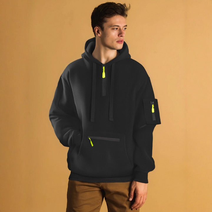 Herren sportlicher Hoodie mit praktischen Taschen und modischem Reißverschluss Drune