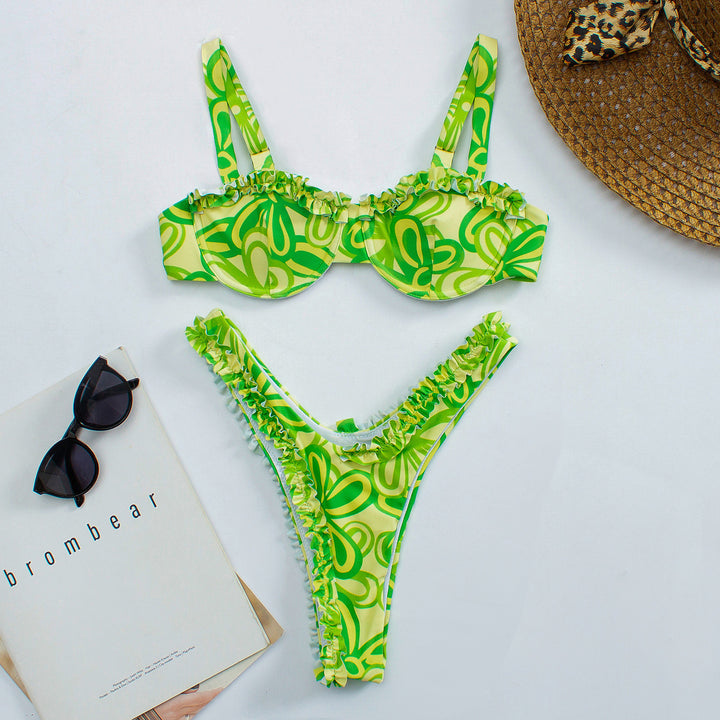 Damen Raffinierter Rüschen-Bikini Drune