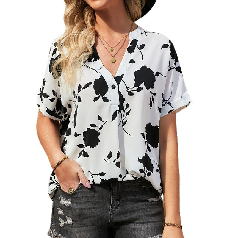 Damen Bluse mit floralem Design Drune
