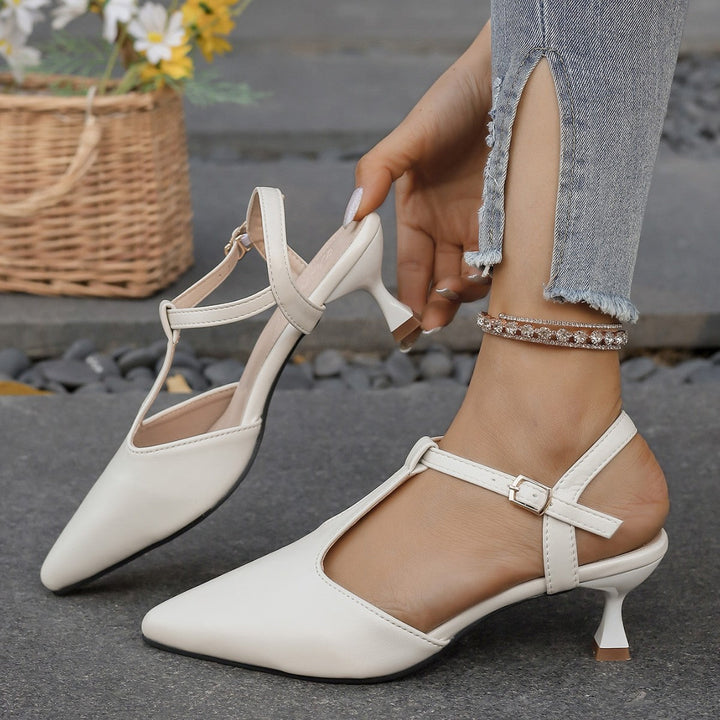 Damen Slingback-Pumps mit eleganter Spitze und komfortablem Blockabsatz Drune