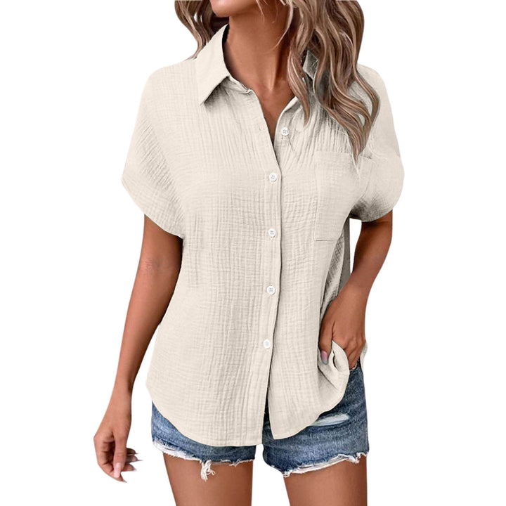 Damen lässige Knopfleistenbluse Drune