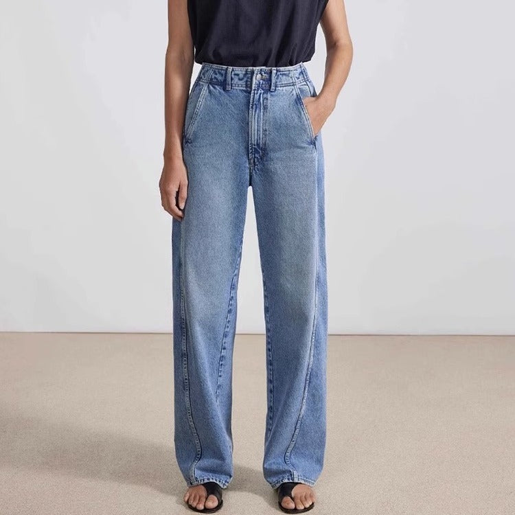 Damen Hoch geschnittene Mom-Jeans Drune