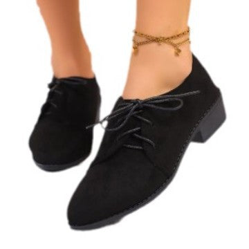 Damen elegante Schnürschuhe aus hochwertigem Wildleder mit komfortablem Fußbett und modischem Design Drune