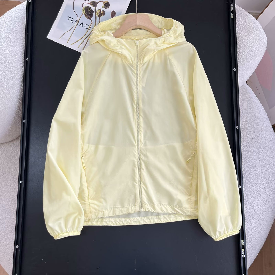 Damen winddichte Übergangsjacke mit verstellbarem Kapuzenkragen Drune