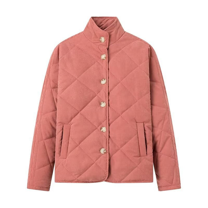 Damen gesteppte Übergangsjacke mit schickem Stehkragen und praktischen Taschen Drune