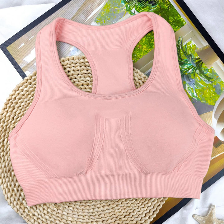 Damen Sport-Bustier mit atmungsaktivem Mischgewebe und stützenden Cups Drune