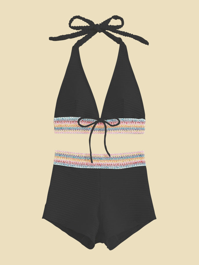 Damen Bikini-Set mit hoch geschnittenen Shorts Drune