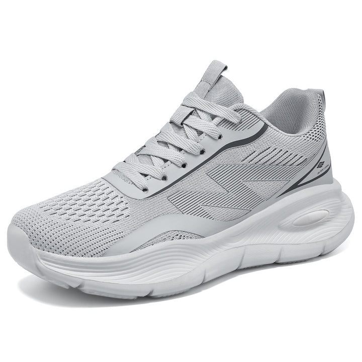 Damen nan Performance-Slip-On Running-Sneaker mit nahtlosem Mesh-Obermaterial, stoßdämpfender Waben-Plateausohle und verstärkter Fersenstütze Drune