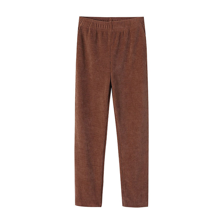 Damen lässige Jersey-Hose mit elastischem Bund und weichem Material Drune