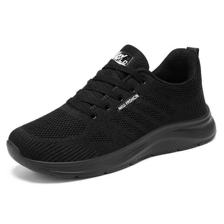 Damen nan gestrickter Schnür-Sneaker mit 3D-Strickobermaterial, verstärkter Zehenkappe und reaktiver EVA-Dämpfung Drune