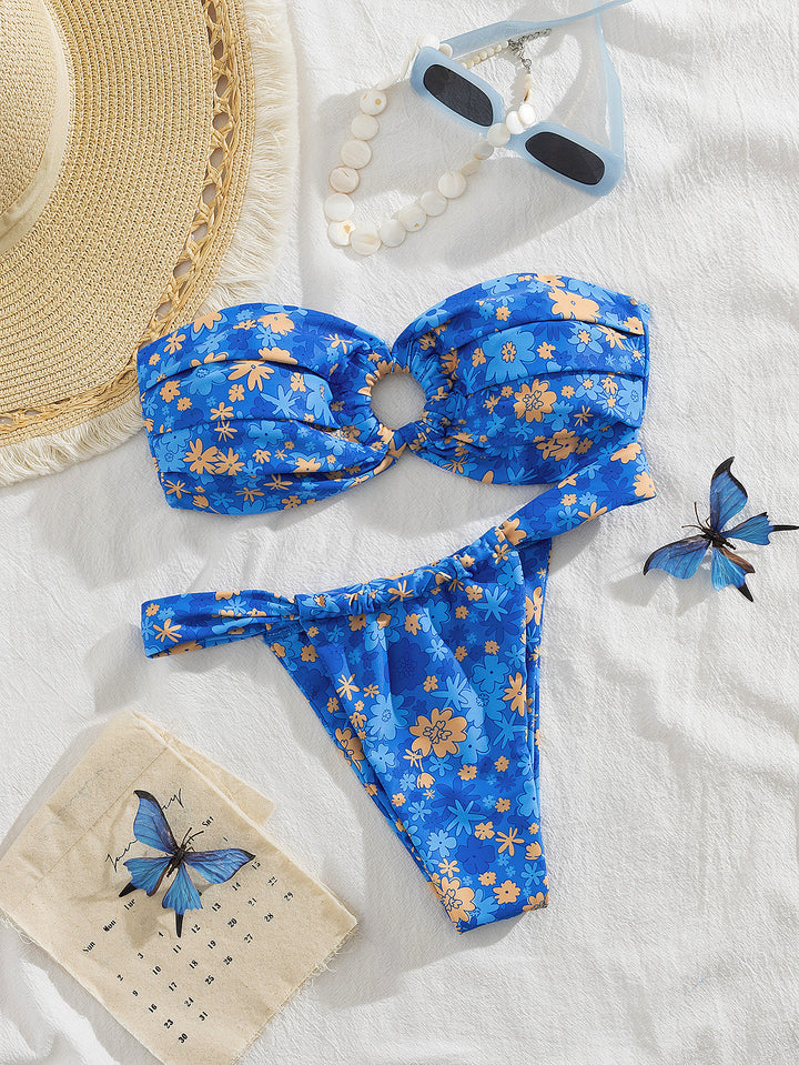 Damen Bandeau-Bikini mit stylischem Knotendesign Drune