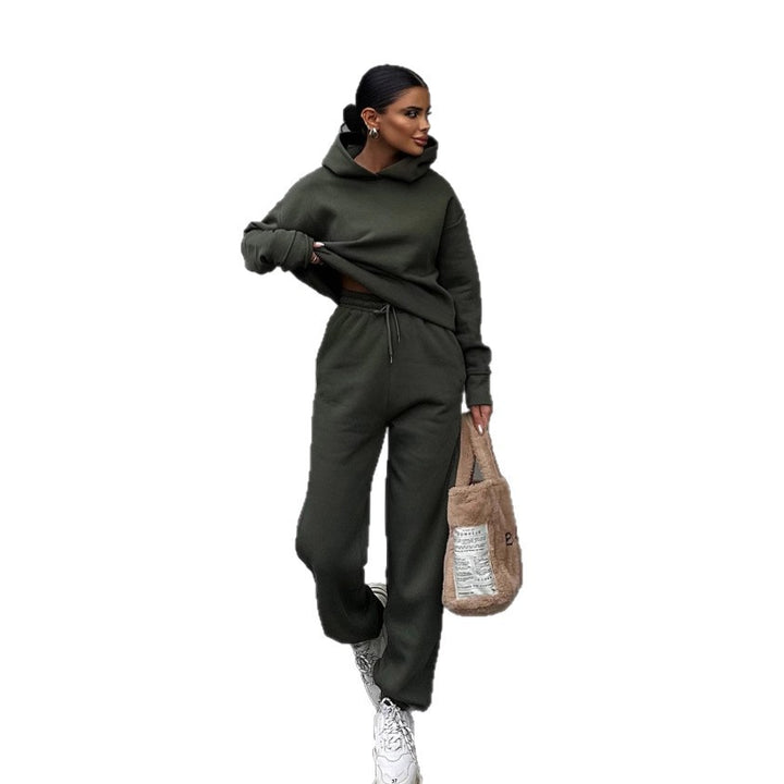 Damen bequeme und stylische Sport-Hoodie-Kombination Drune