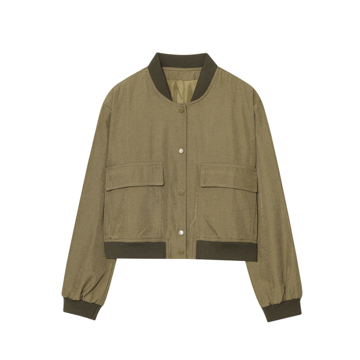 Damen cropped Utility-Jacke mit praktischen Taschen Drune