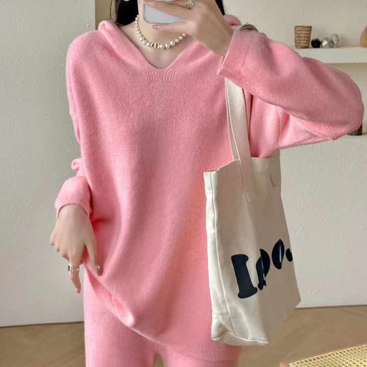 Damen Elegante und bequeme V-Ausschnitt-Loungewear Drune
