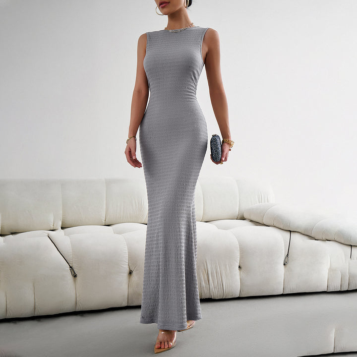 Damen Elegantes figurbetontes Abendkleid mit Fließendem Saum Drune