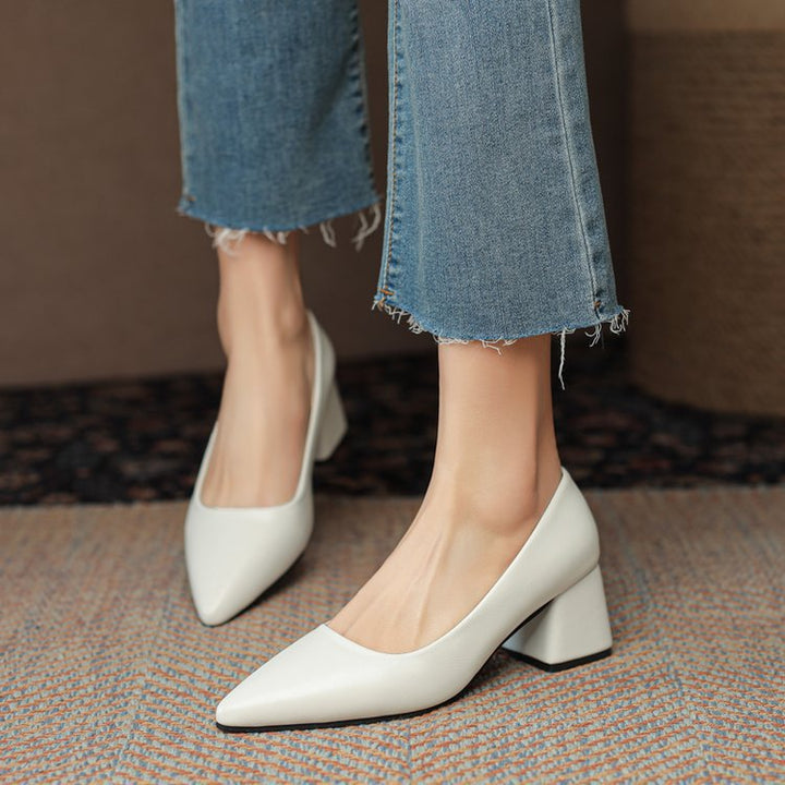 Damen elegante Pumps mit blockiertem Absatz Drune
