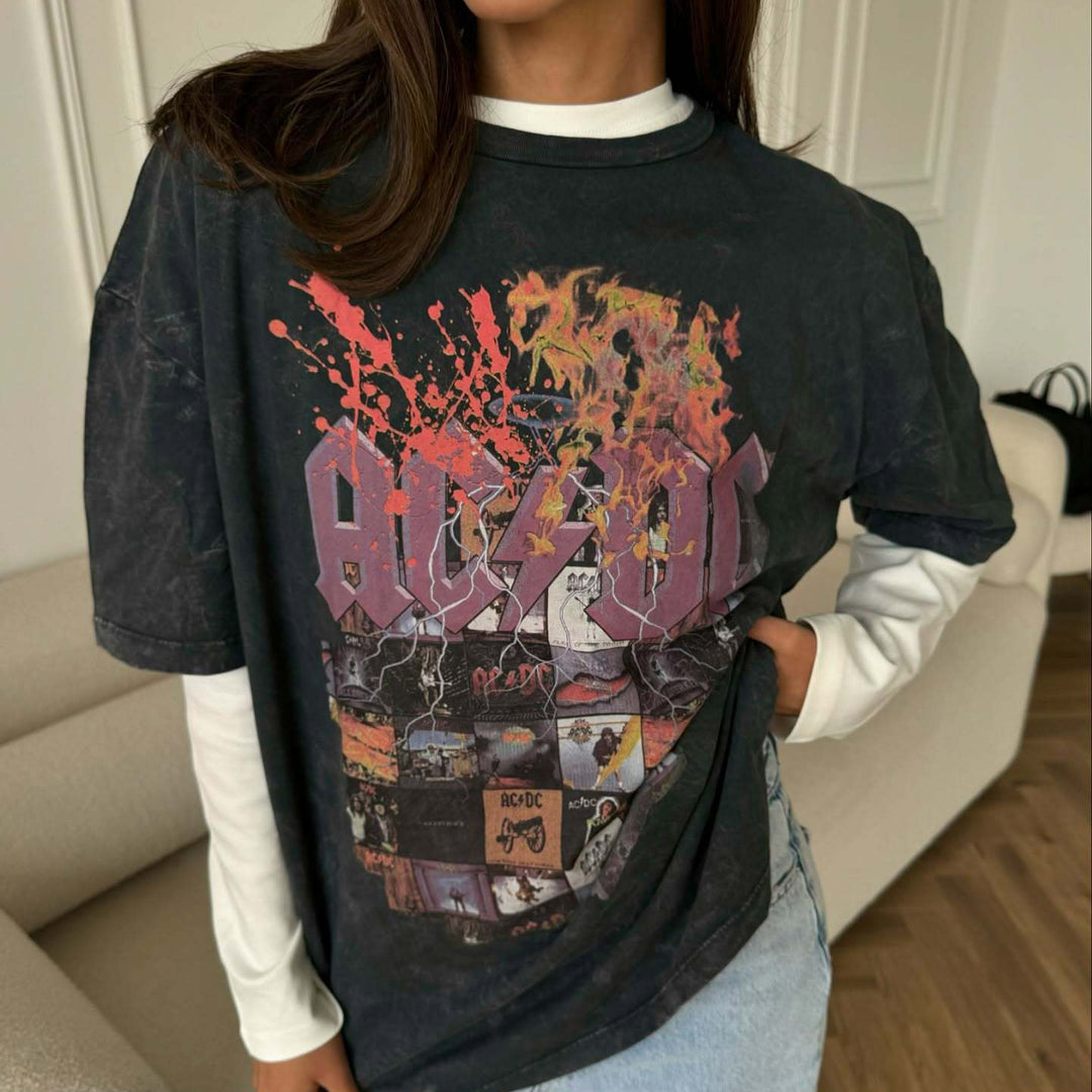 Damen bequemes Oversized T-Shirt mit lässigem Schnitt und einzigartigem Finish Drune