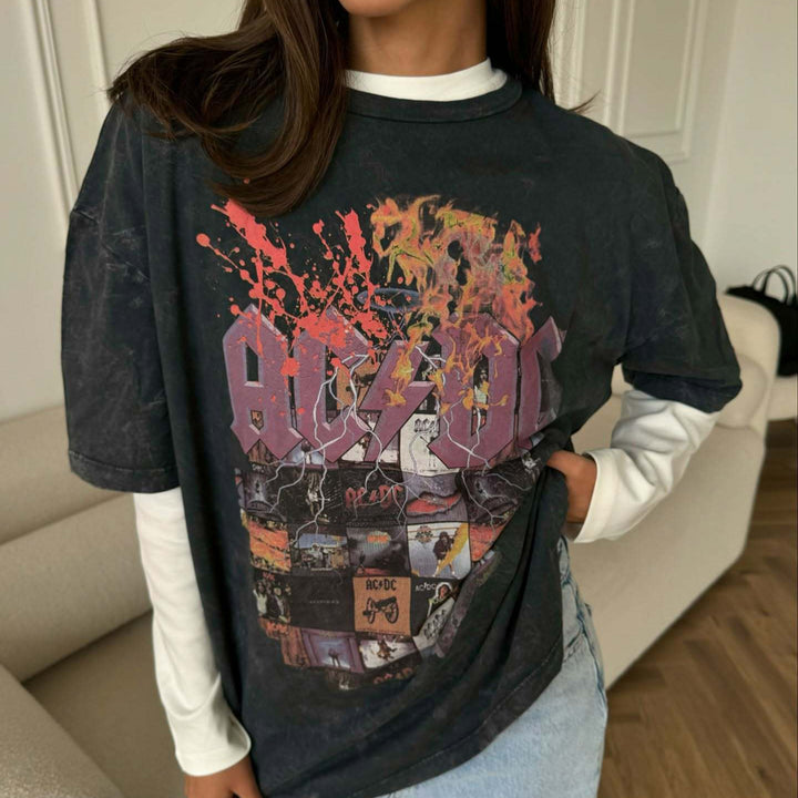 Damen bequemes Oversized T-Shirt mit lässigem Schnitt und einzigartigem Finish Drune